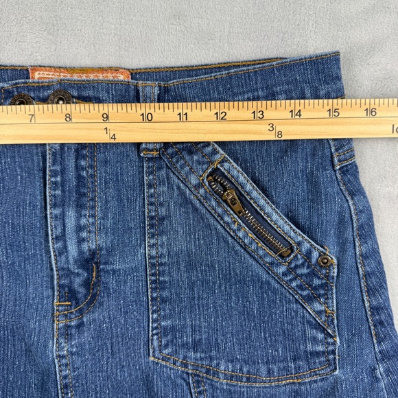 Y2K Out Women's Denim Jeans Midi Blue A-Line Stretch Skirt With Pockets‎ Size 10 - Picture 5 of 13